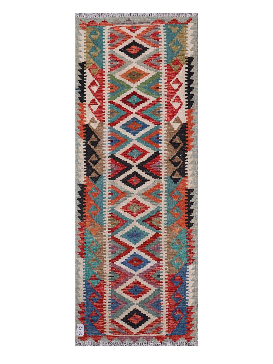 Maimana Afghanistan Kilim Rug - 190 x70 cm - Handmade