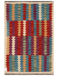 Maimana Afghanistan Kilim Rug - 123 x 83 cm - Handmade