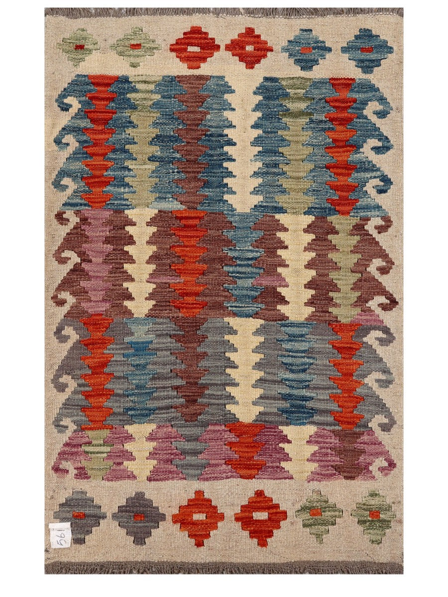 Maimana Afghanistan Kilim Rug - 120 x 76 cm - Handmade