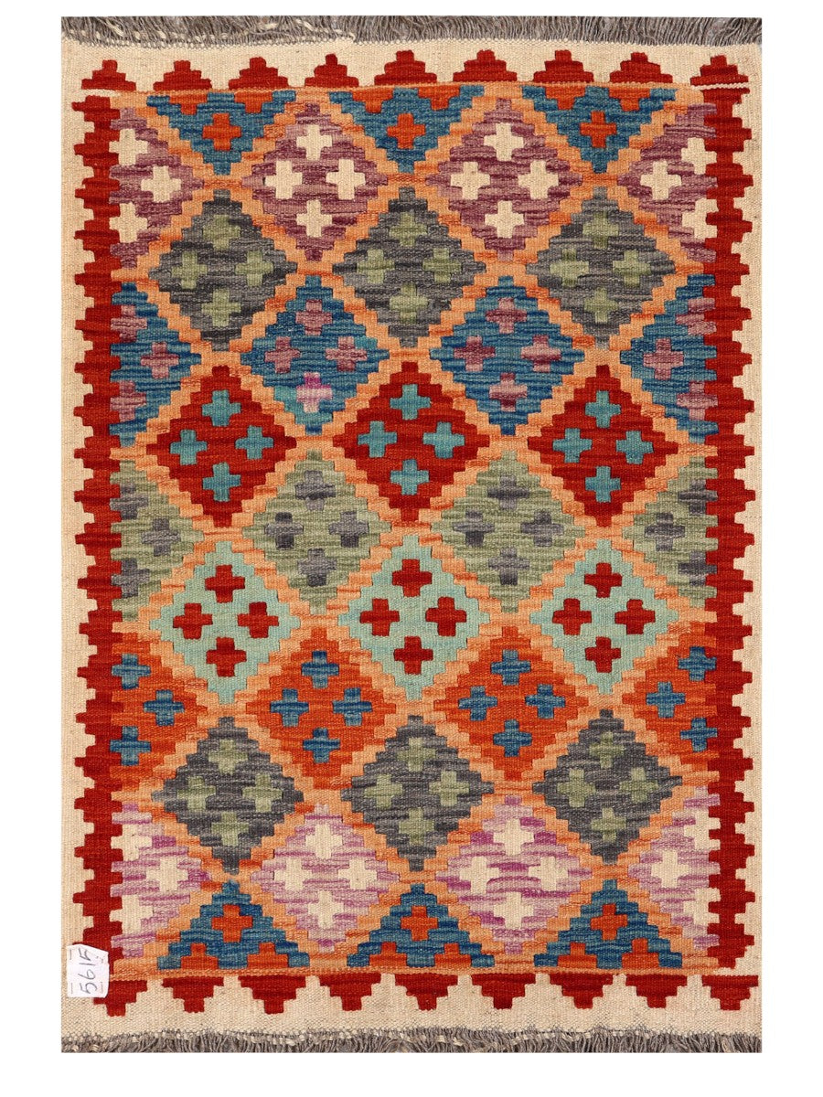 Maimana Afghanistan Kilim Rug - 120 x 81 cm - Handmade
