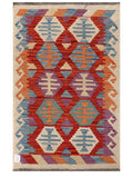 Maimana Afghanistan Kilim Rug - 121 x 77 cm - Handmade