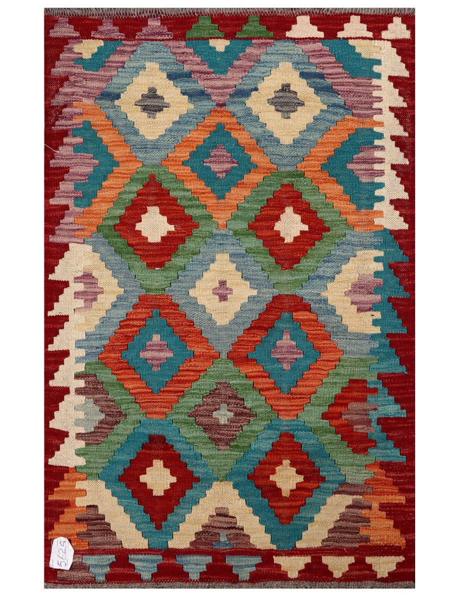 Maimana Afghanistan Kilim Rug - 119 x 76 cm - Handmade