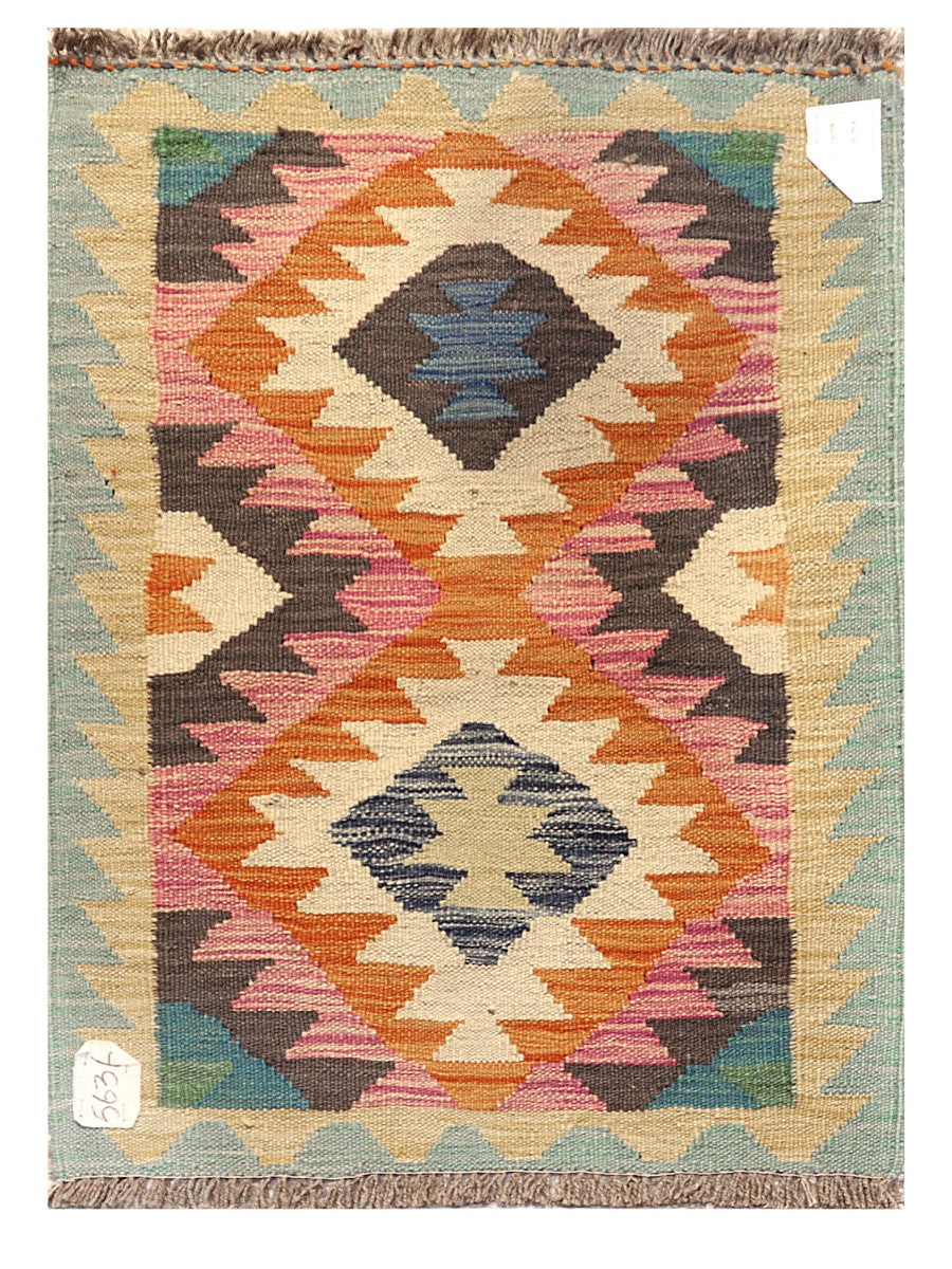 Maimana Afghanistan Kilim Rug - 80 x 58 cm - Handmade