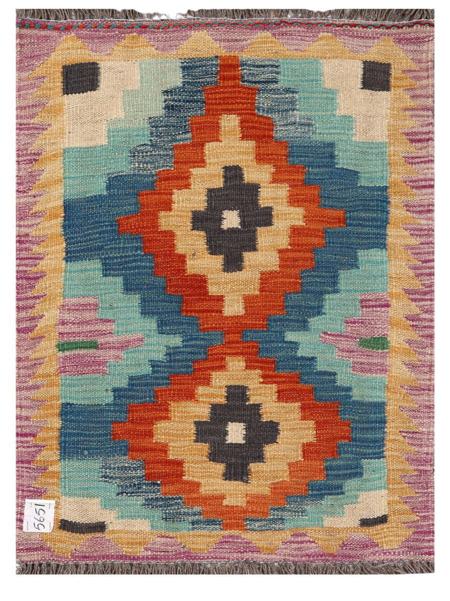 Maimana Afghanistan Kilim Rug - 85 x 63 cm - Handmade