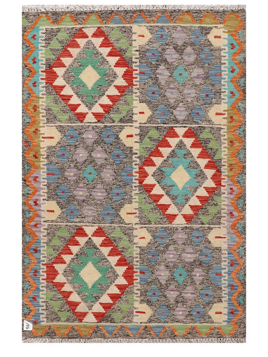 Maimana Afghanistan Kilim Rug - 151 x99 cm - Handmade