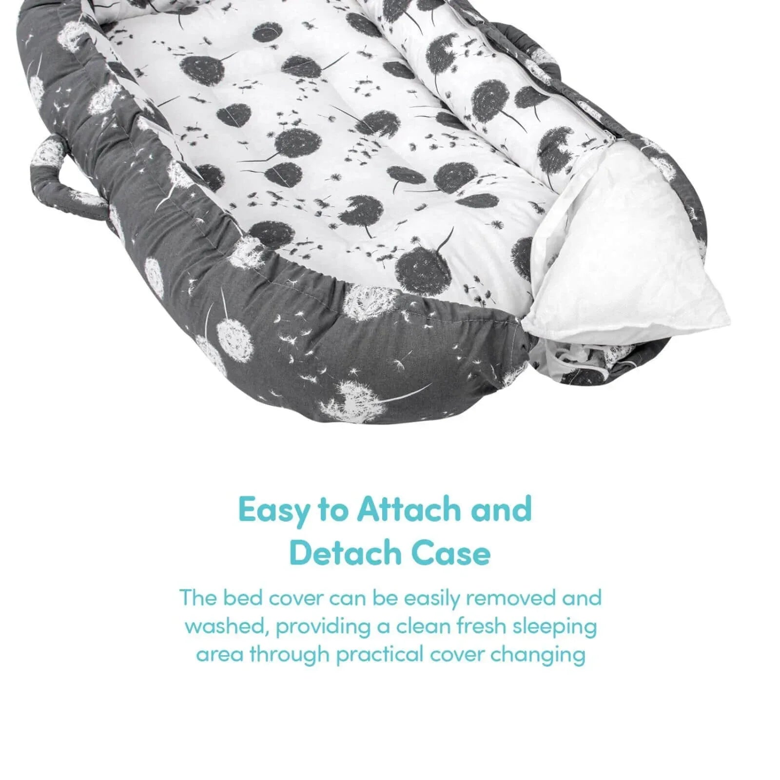 baby plus Mother Side Baby Reflux Bed - Dandelion - Bobobiy