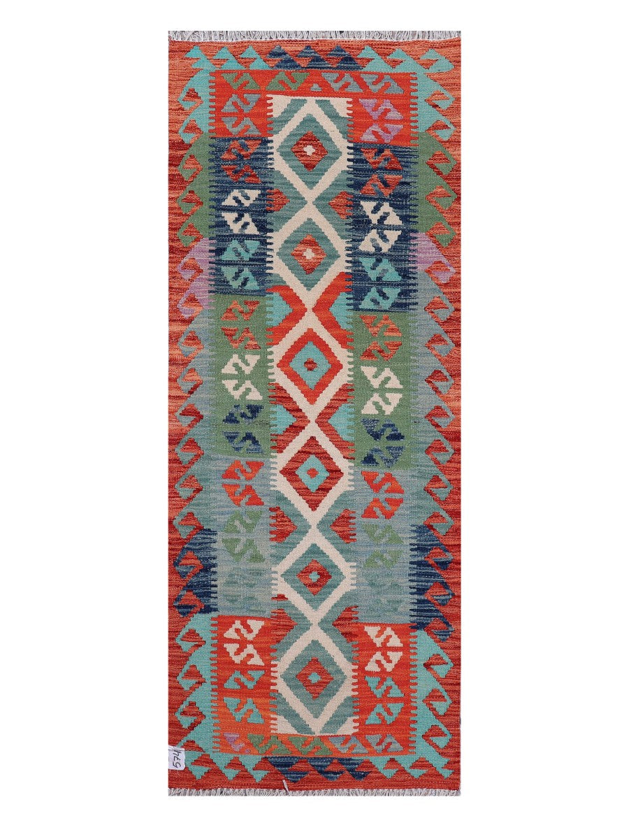 Maimana Afghanistan Kilim Rug - 188 x72 cm - Handmade