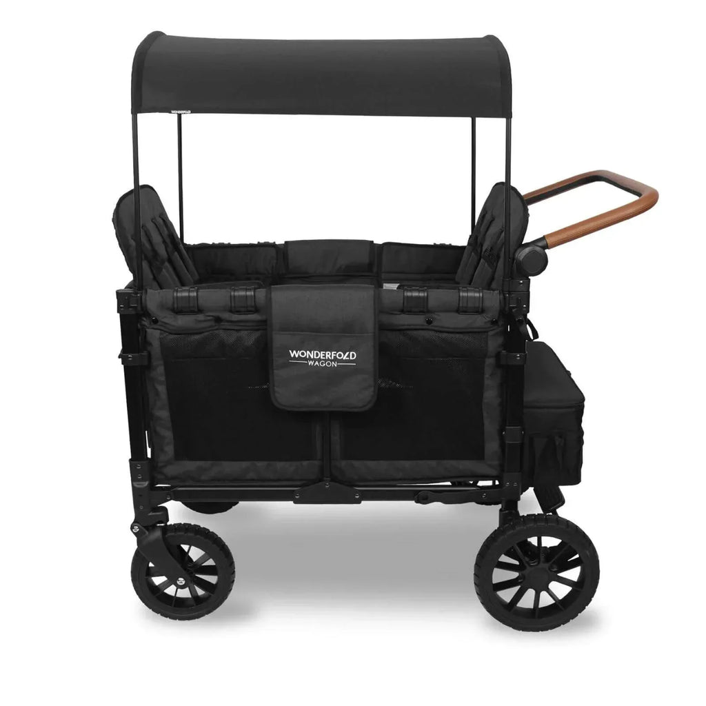 W4 Luxe Quad Stroller Wagon - Volcanic Black - Bobobiy