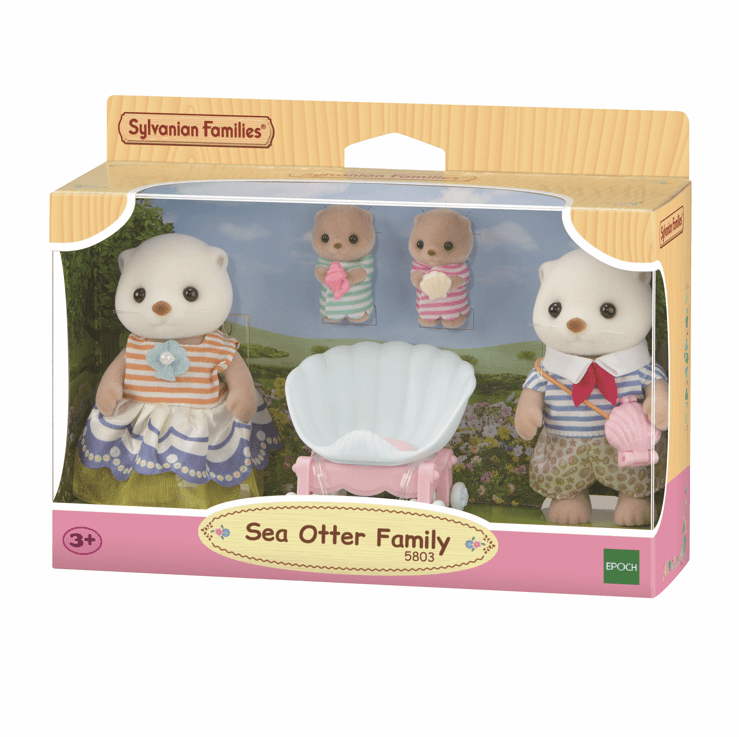 Sylvanian Families Sea Otter Family Toy Playset for Ages 3 and Up