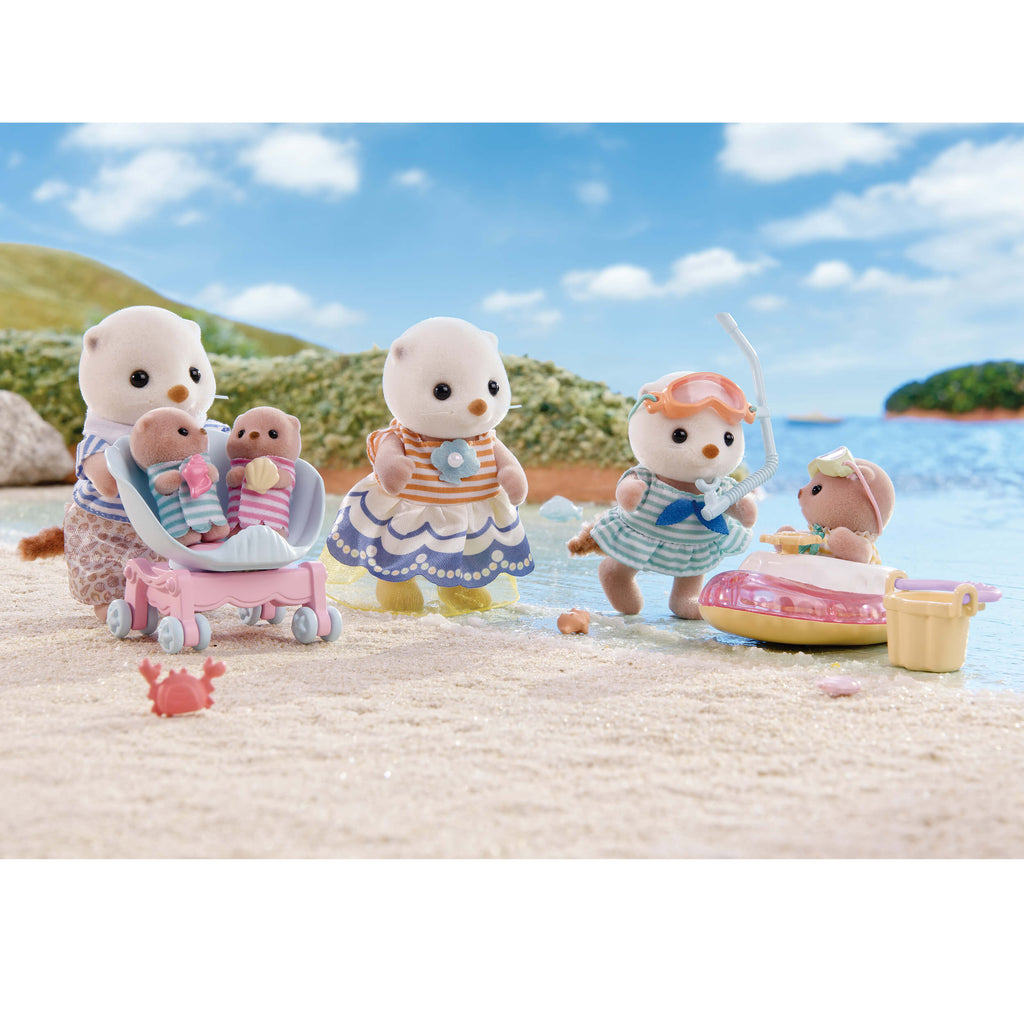 Sylvanian Families Sea Otter Family Toy Playset for Ages 3 and Up