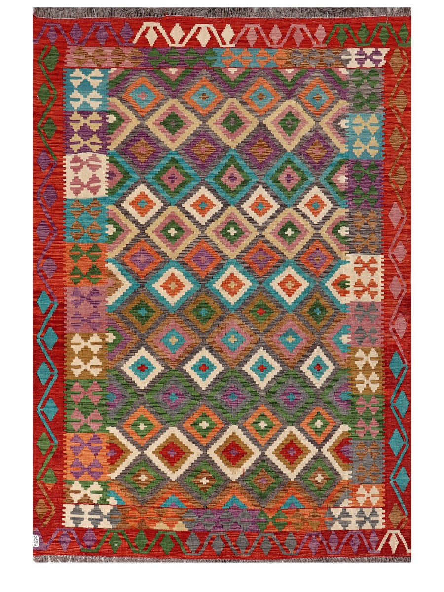 Maimana Afghanistan Kilim Rug - 286 x195 cm - Handmade
