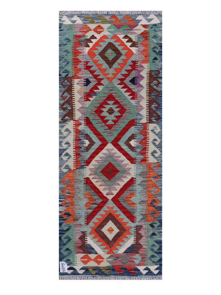 Maimana Afghanistan Kilim Rug - 182 x69 cm - Handmade