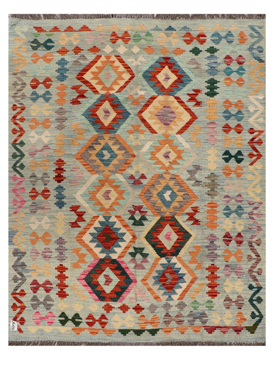 Maimana Afghanistan Kilim Rug - 197 x158 cm - Handmade