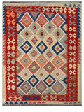Maimana Afghanistan Kilim Rug - 195 x149 cm - Handmade