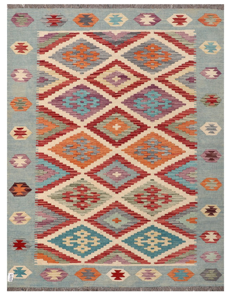 Maimana Afghanistan Kilim Rug - 205 x155 cm - Handmade