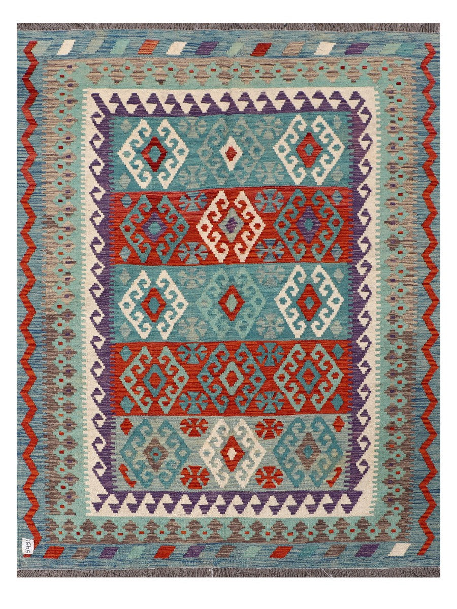 Maimana Afghanistan Kilim Rug - 202 x154 cm - Handmade