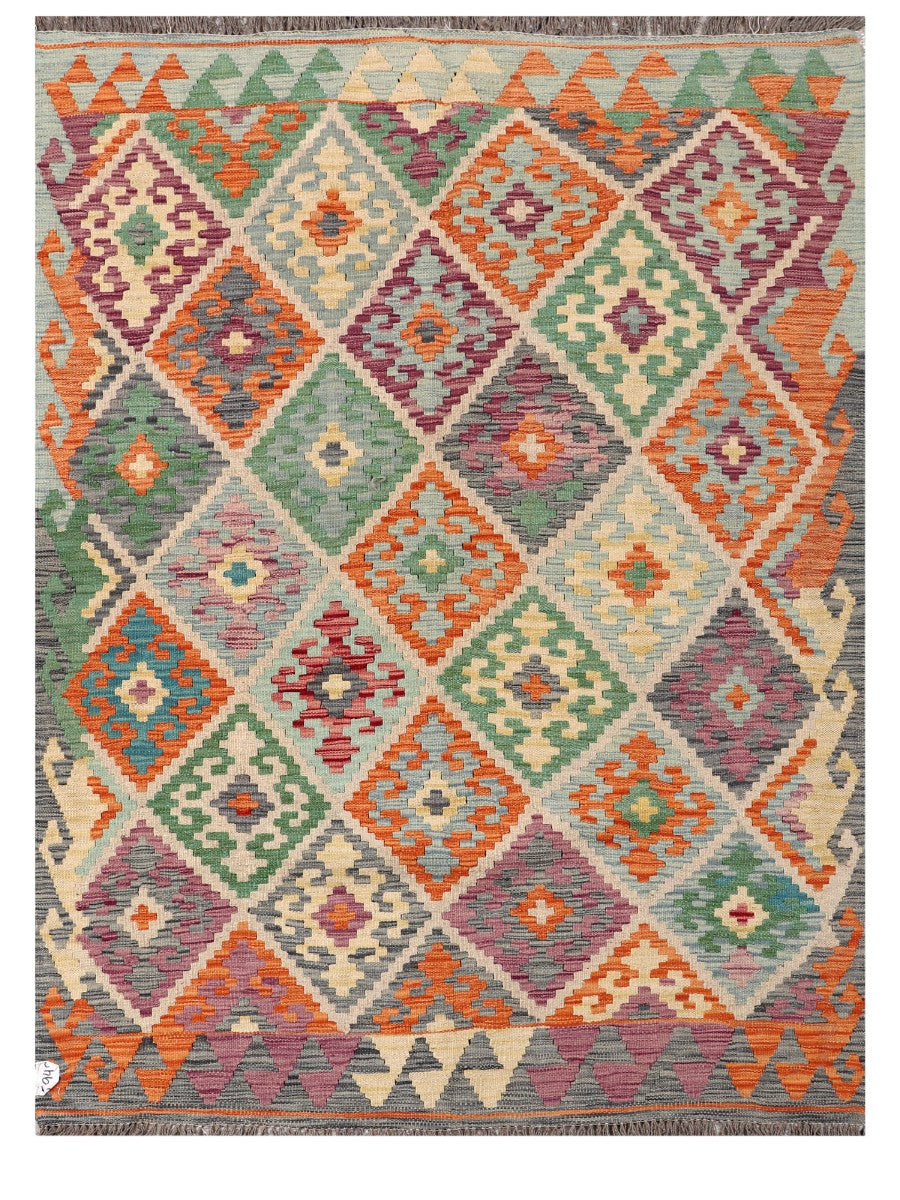 Maimana Afghanistan Kilim Rug - 204 x150 cm - Handmade