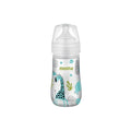 Neeko 250ml feeding bottle with fast-flow teat, dinos and animals print