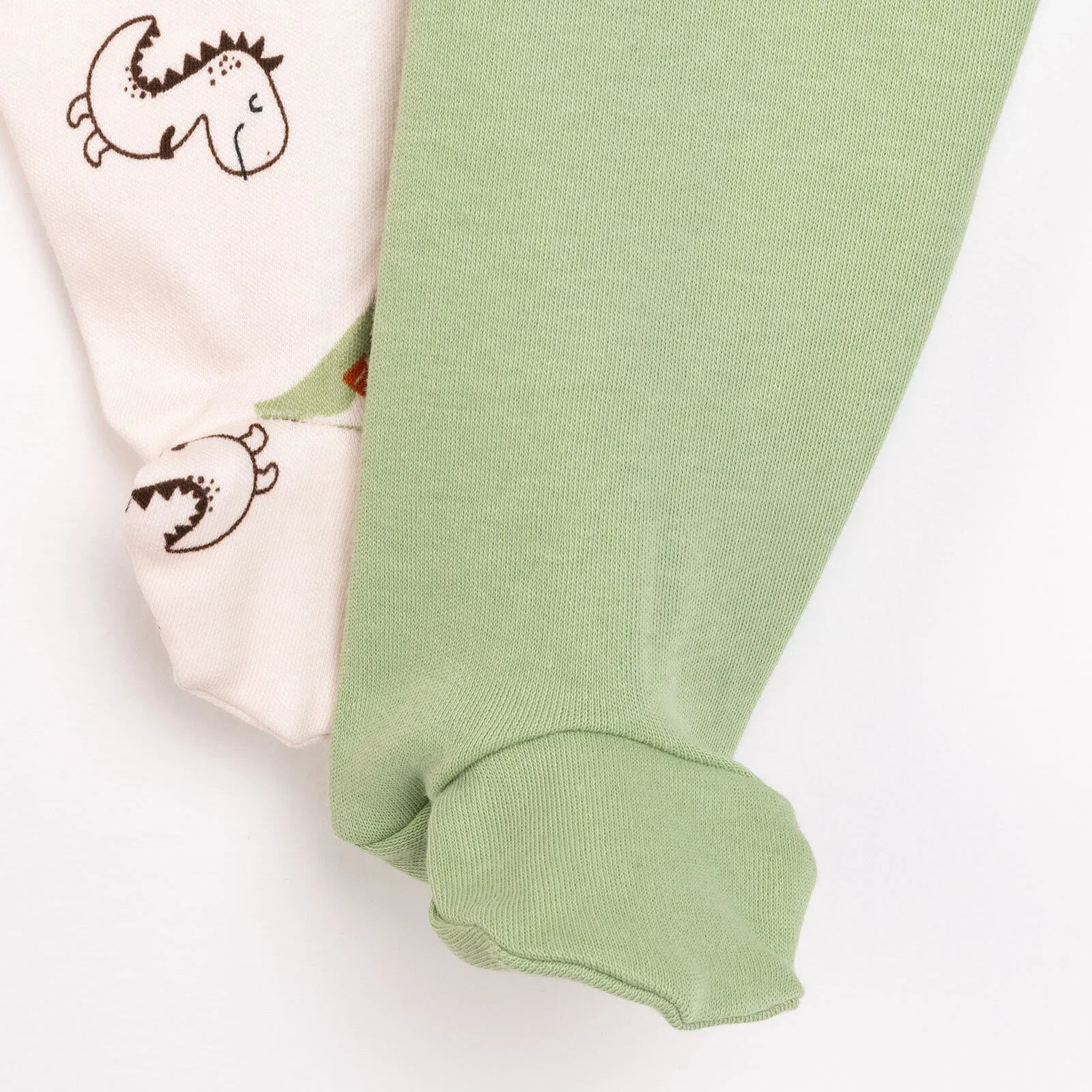 HelloBaby  Baby Boy 2 Pcs Footed Bottom - Beige