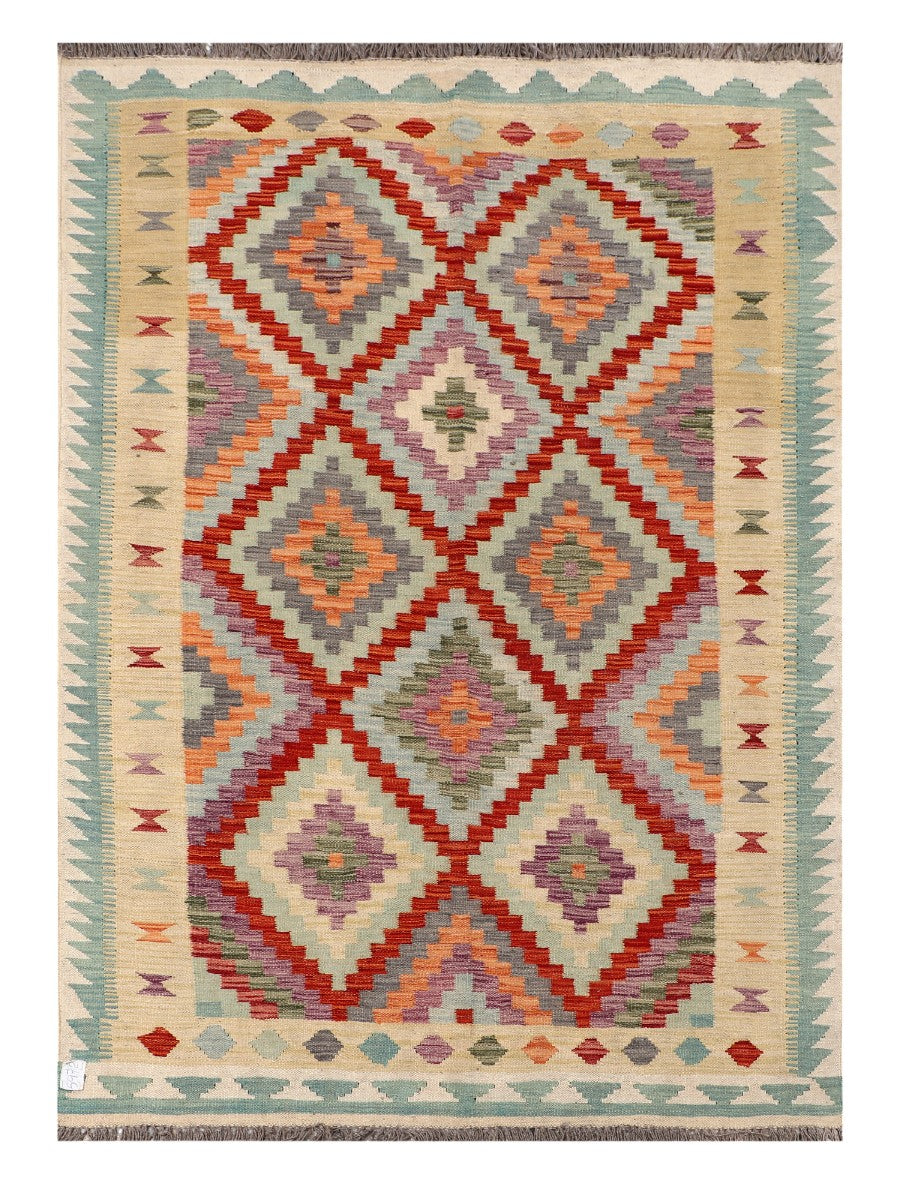 Maimana Afghanistan Kilim Rug - 200 x143 cm - Handmade