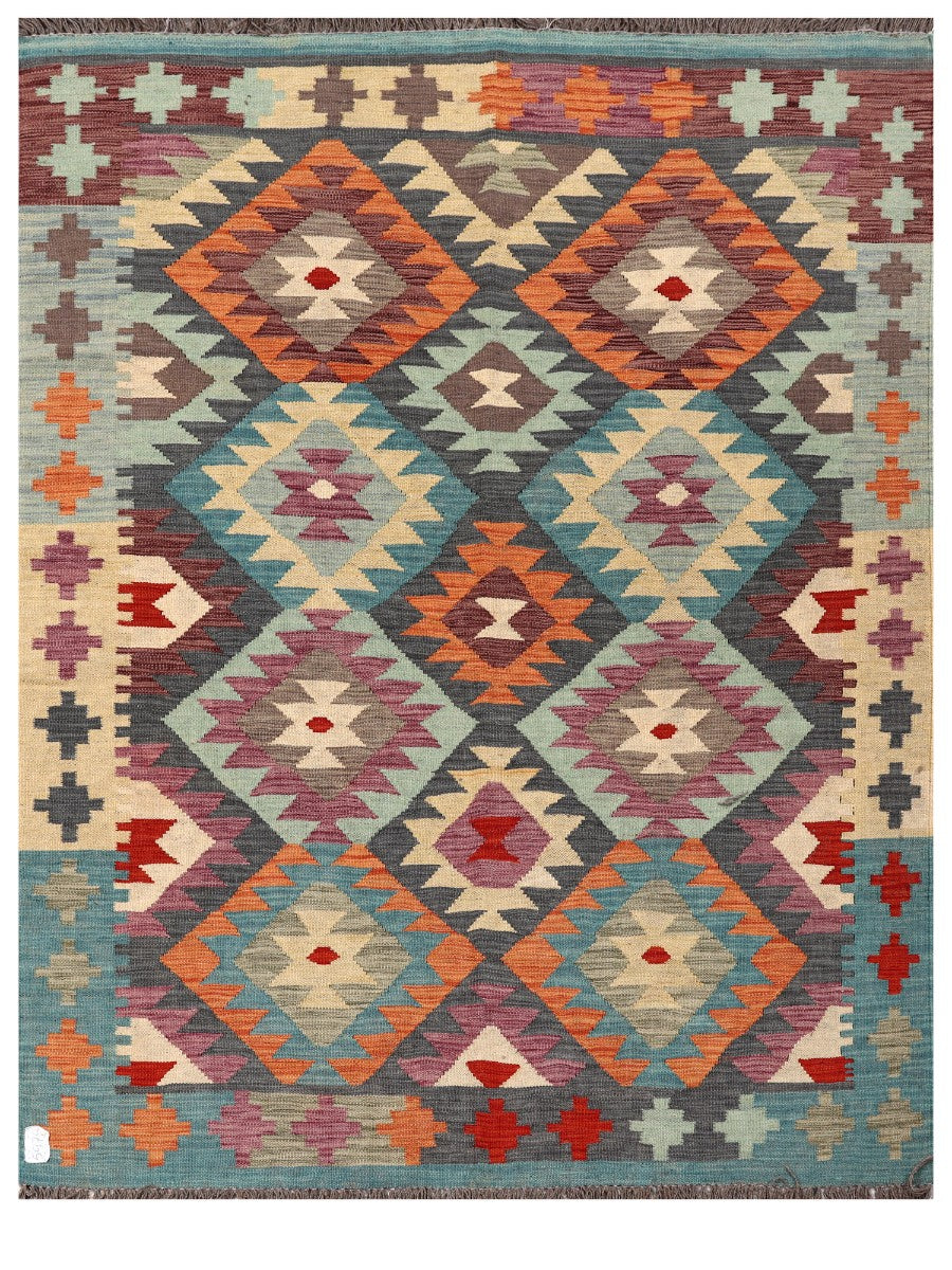 Maimana Afghanistan Kilim Rug - 200 x155 cm - Handmade