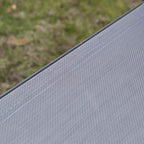 Charcoal grey woven mesh fabric seat surface with fine textured pattern