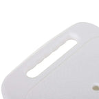 White bath stool chair backrest handle cutout with smooth molded shape