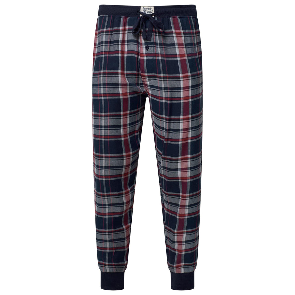 Lucky Brand Crew Neck & Closed Hem Flannel Pant Pyjama Set