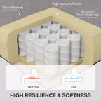 Chair cushion construction with high-density foam and pocket spring diagram
