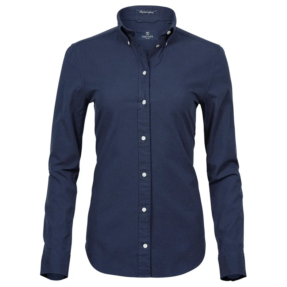 Tee Jays 4001 Ladies Perfect Long Sleeve Oxford Shirt - Bobobiy