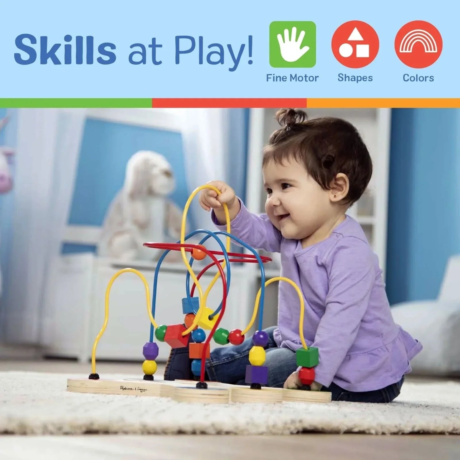 Melissa & Doug Wooden Jumbo Lacing Beads