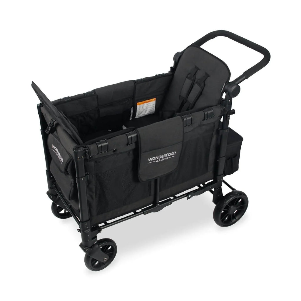 Wonderfold W2 Elite Double Stroller Wagon - Volcanic Black