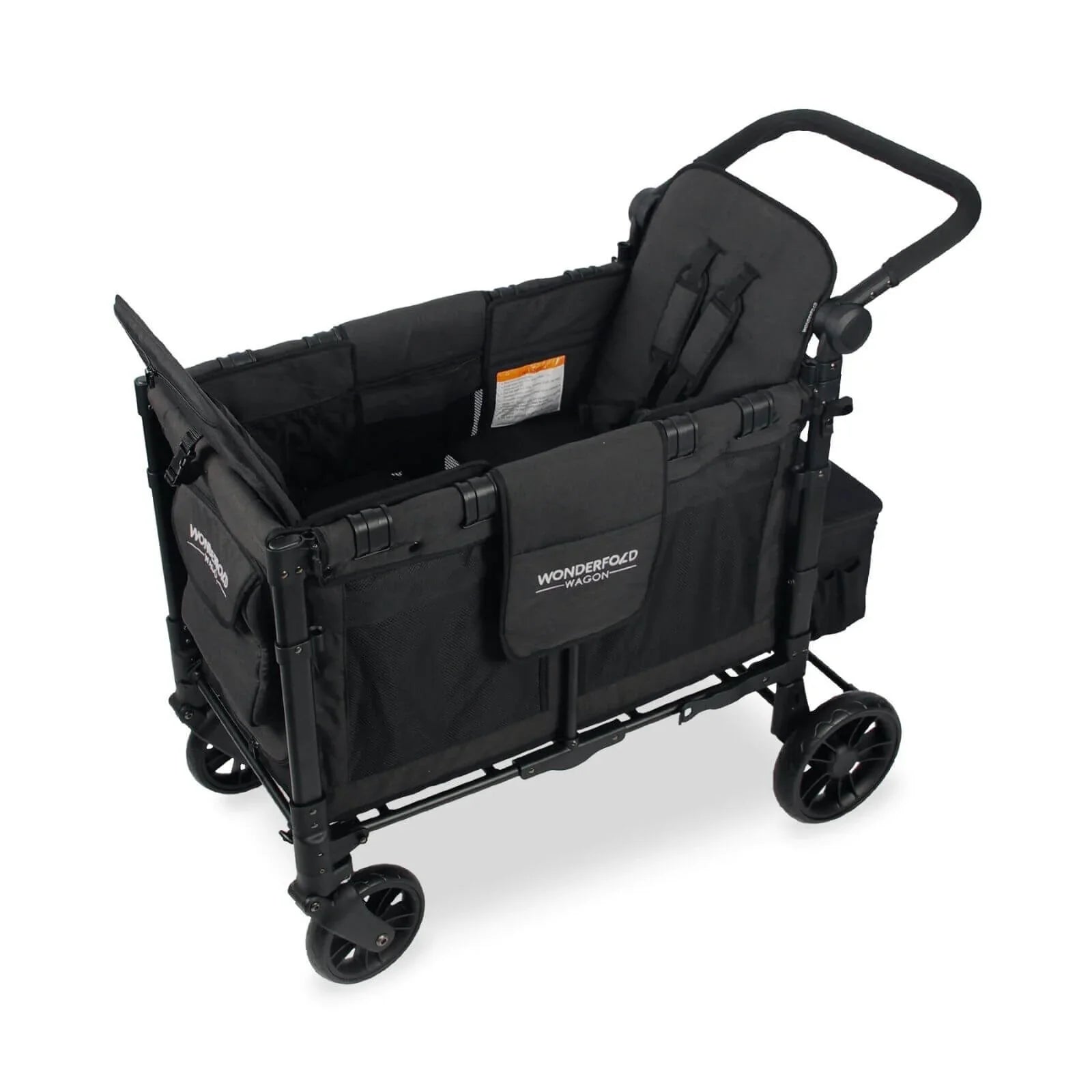 Wonderfold W2 Elite Double Stroller Wagon - Volcanic Black
