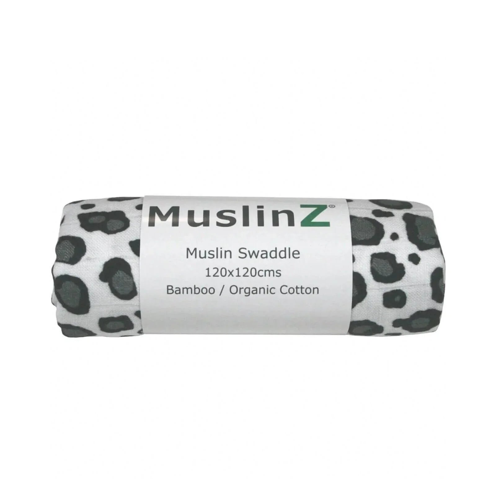 MuslinZ Bamboo/Organic Cotton Muslin Swaddle 120x120cm - Leopard