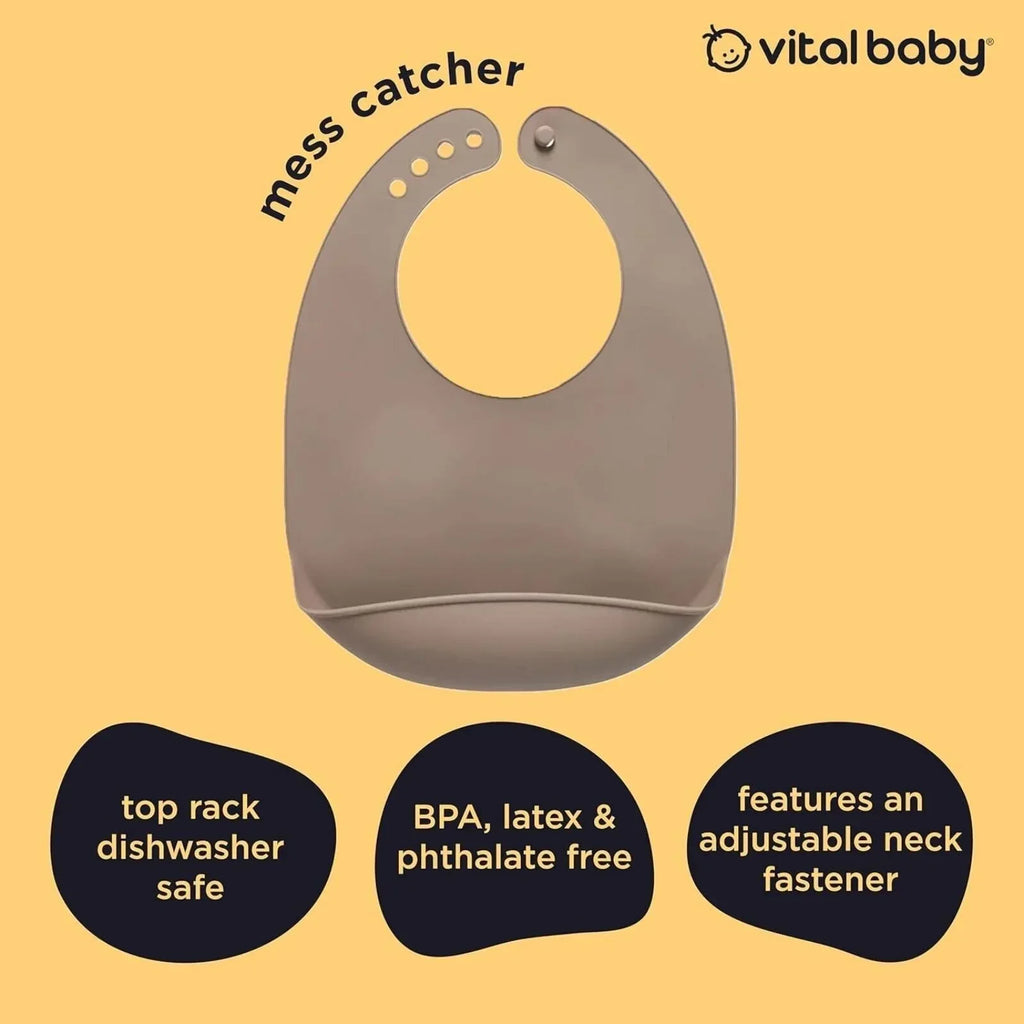 Vital Baby Nourish Mess Catcher - Natural Stone - Bobobiy