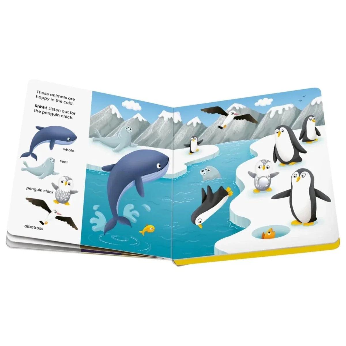 Play+ Shh... Who's there? Baby Animals Book with Sounds