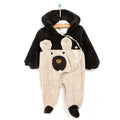 Midimod Newborn Baby Boy Cute Bear Welsoft Jumpsuit - Anthracite