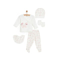 Aziz Bebe Girl 5 Piece Newborn Set - Ecru