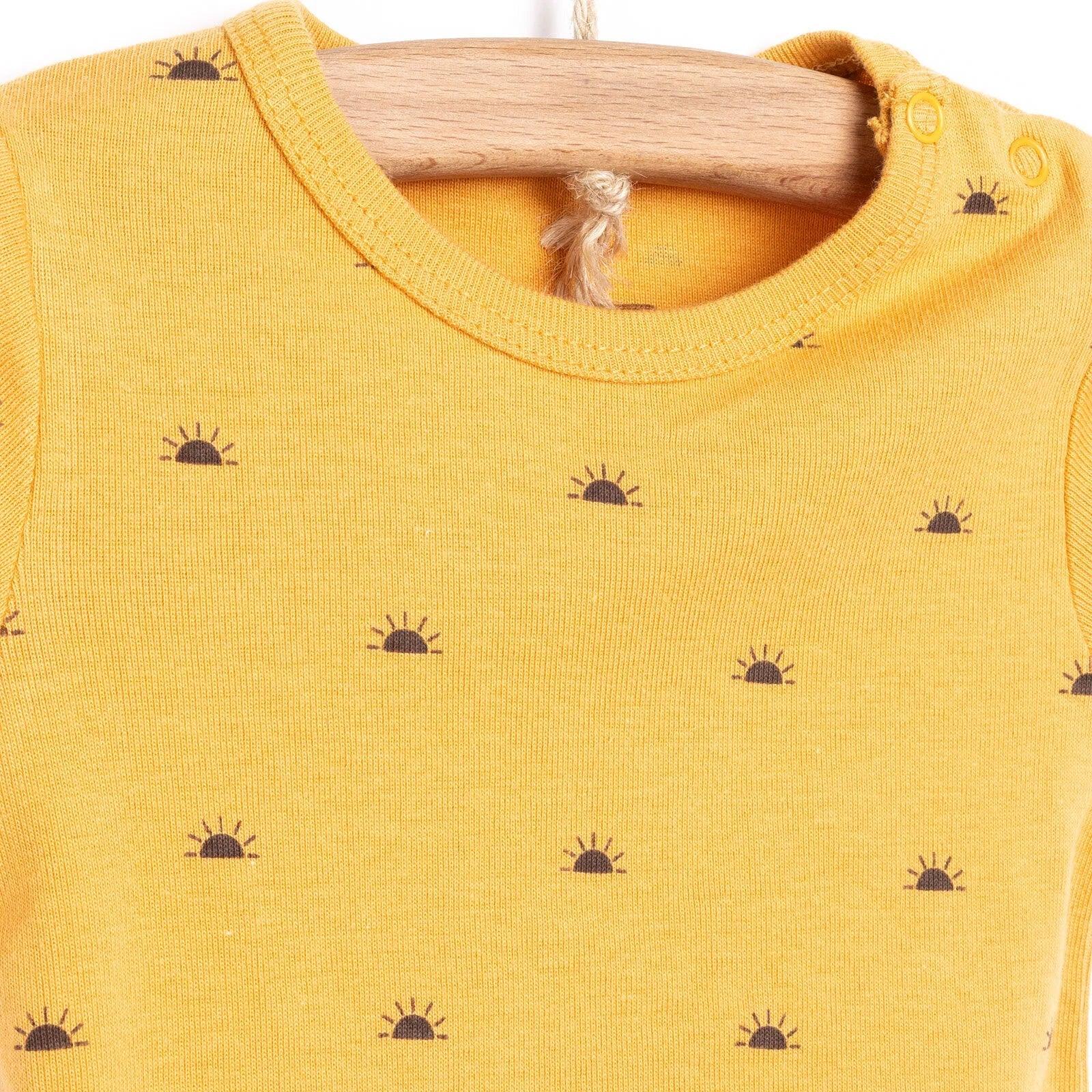 HelloBaby Baby Girl Short Sleeve Body - Mustard - Bobobiy