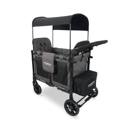 Wonderfold W2 Elite Double Stroller Wagon - Charcoal Grey