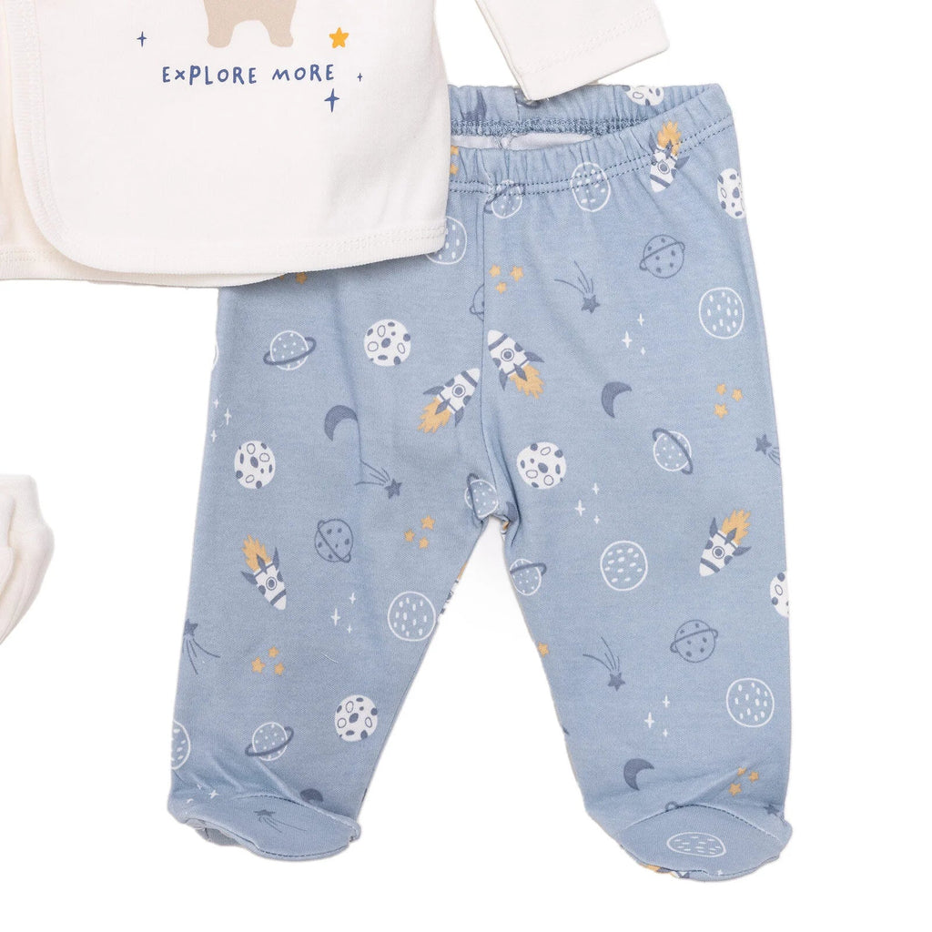 HelloBaby Boy 5 Piece Newborn Gift Set - Blue