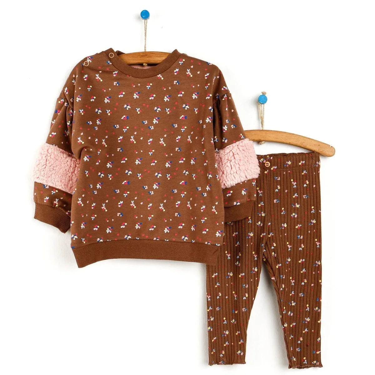 Tuffy Sweatshirt-Leggings - Light Brown - Bobobiy