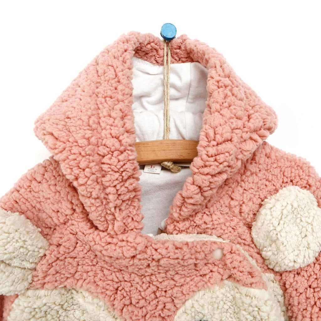 Midimod Newborn Deer Figure Welsoft Footed Jumpsuit - Light Rose