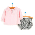 For My Baby Newborn Leopard Blouse-Short - Pink