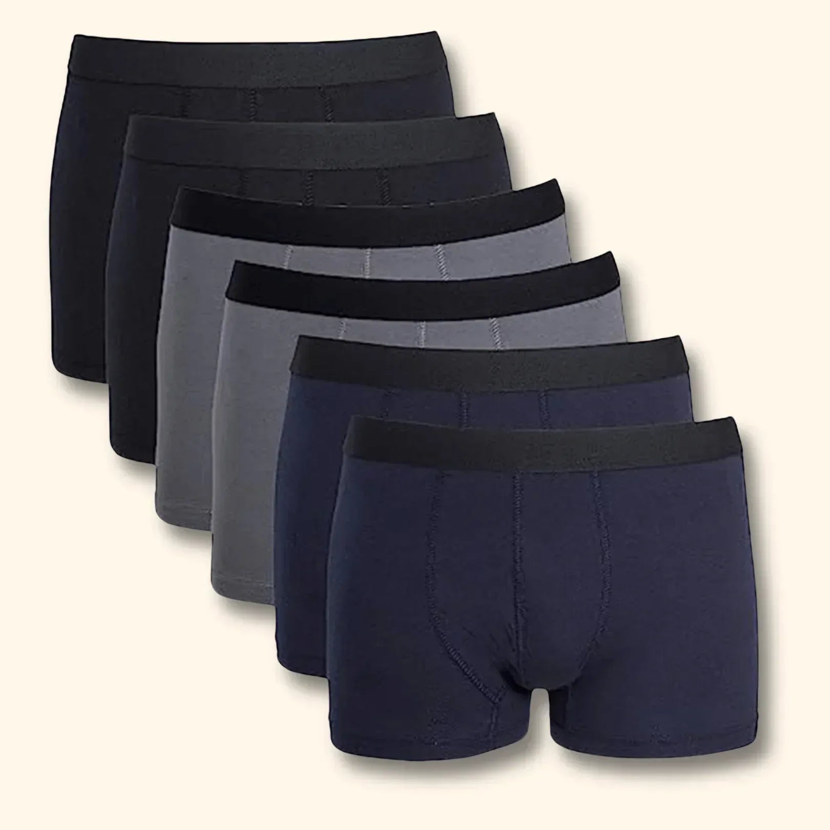 6-pack-assorted-cotton-stretch-boxer-shorts-menswear-classic-activewear-breathable-comfort-fit-underwear-with-waistband-black-navy-grey-boxershorts-mb04-by-sock-stack-s-black-navy-gre - Bobobiy
