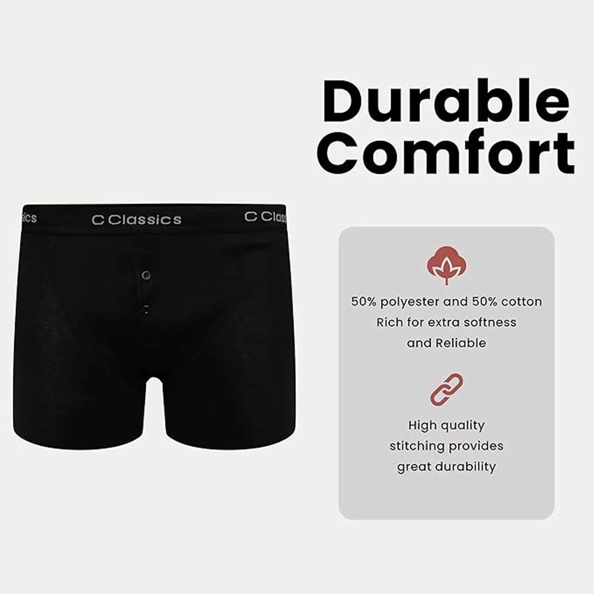 6-pack-boys-boxer-shorts-cotton-rich-black-moisture-wicking-button-fly-elasticated-breathable-underwear-for-active-kids-by-sock-stack-boxer-shorts-1177942086 - Bobobiy