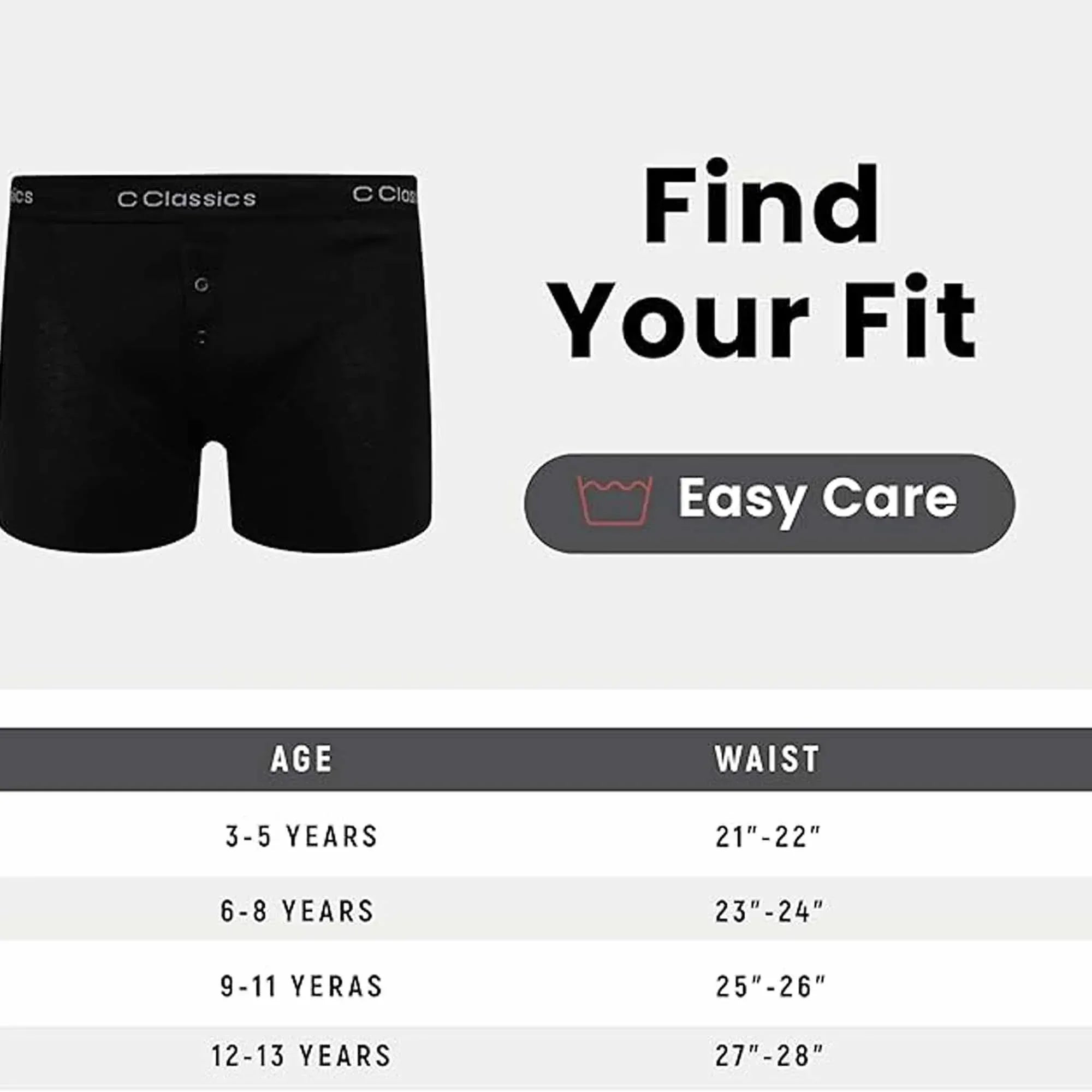 6-pack-boys-boxer-shorts-cotton-rich-black-moisture-wicking-button-fly-elasticated-breathable-underwear-for-active-kids-by-sock-stack-boxer-shorts-1177942088 - Bobobiy