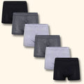 6-pack-cotton-rich-boxer-shorts-for-men-activewear-classic-breathable-trunk-style-menswear-underwear-comfortable-waistband-stretch-black-grey-mb07-by-sock-stack-s-assorted-boxer-short - Bobobiy