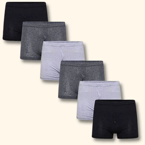 6-pack-cotton-rich-boxer-shorts-for-men-activewear-classic-breathable-trunk-style-menswear-underwear-comfortable-waistband-stretch-black-grey-mb07-by-sock-stack-s-assorted-boxer-short - Bobobiy