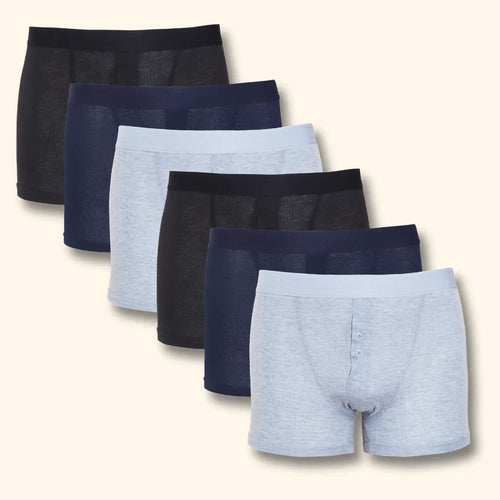 6-pack-cotton-stretch-boxer-shorts-menswear-classic-activewear-breathable-underwear-soft-and-durable-boxershorts-for-men-black-navy-grey-mb09-by-sock-stack-s-black-navy-grey-boxer-sho - Bobobiy
